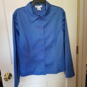 Dress Barn women's 16 Dress Shirt Blue Botton